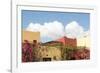 Mexico, Baja California Sur, Loreto Bay. Bougainvillea and clouds-Trish Drury-Framed Photographic Print