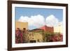 Mexico, Baja California Sur, Loreto Bay. Bougainvillea and clouds-Trish Drury-Framed Photographic Print