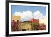 Mexico, Baja California Sur, Loreto Bay. Bougainvillea and clouds-Trish Drury-Framed Photographic Print