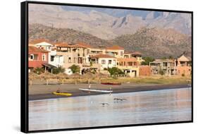 Mexico, Baja California Sur, Sea of Cortez. Early morning activity on beach-Trish Drury-Framed Stretched Canvas