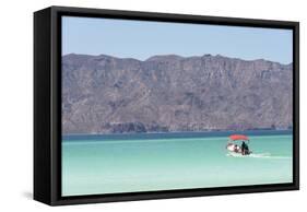 Mexico, Baja California Sur, Sea of Cortez. View to mainland from Isla Coronado-Trish Drury-Framed Stretched Canvas