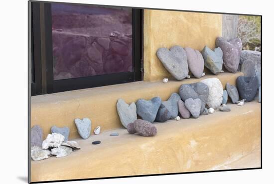 Mexico, Baja California Sur, Sea of Cortez. Whimsical heart rock collection-Trish Drury-Mounted Photographic Print