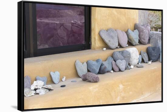 Mexico, Baja California Sur, Sea of Cortez. Whimsical heart rock collection-Trish Drury-Framed Stretched Canvas