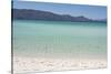 Mexico, Baja California Sur, Sea of Cortez. White sand beach os Isla Coronado-Trish Drury-Stretched Canvas