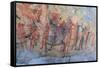 Mexico, Baja California Sur, Sierra de San Francisco. Rock art pictograph by the Cochimí peopl.-Fredrik Norrsell-Framed Stretched Canvas