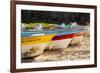 Mexico, Baja California Sur, Todos Santos, Cerritos Beach. Boats pulled up on the beach.-Merrill Images-Framed Photographic Print