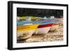 Mexico, Baja California Sur, Todos Santos, Cerritos Beach. Boats pulled up on the beach.-Merrill Images-Framed Photographic Print