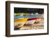 Mexico, Baja California Sur, Todos Santos, Cerritos Beach. Boats pulled up on the beach.-Merrill Images-Framed Photographic Print