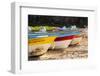 Mexico, Baja California Sur, Todos Santos, Cerritos Beach. Boats pulled up on the beach.-Merrill Images-Framed Photographic Print