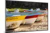 Mexico, Baja California Sur, Todos Santos, Cerritos Beach. Boats pulled up on the beach.-Merrill Images-Mounted Photographic Print