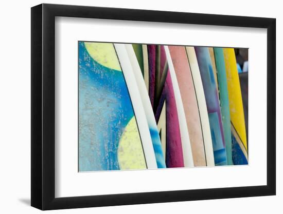 Mexico, Baja California Sur, Todos Santos, Cerritos Beach. Surfboards.-Merrill Images-Framed Photographic Print