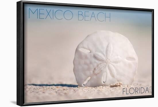 Mexico Beach, Florida - Sand Dollar and Beach-Lantern Press-Framed Art Print