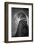 Mexico, Black and White Image of Circular Stone Staircase in Mission De San Francisco San Borja-Judith Zimmerman-Framed Photographic Print