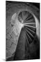 Mexico, Black and White Image of Circular Stone Staircase in Mission De San Francisco San Borja-Judith Zimmerman-Mounted Photographic Print