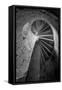 Mexico, Black and White Image of Circular Stone Staircase in Mission De San Francisco San Borja-Judith Zimmerman-Framed Stretched Canvas