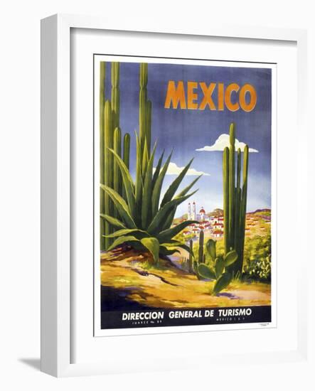 Mexico Cactus-null-Framed Giclee Print