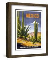 Mexico Cactus-null-Framed Giclee Print