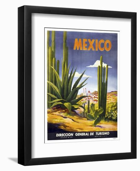 Mexico Cactus-null-Framed Giclee Print