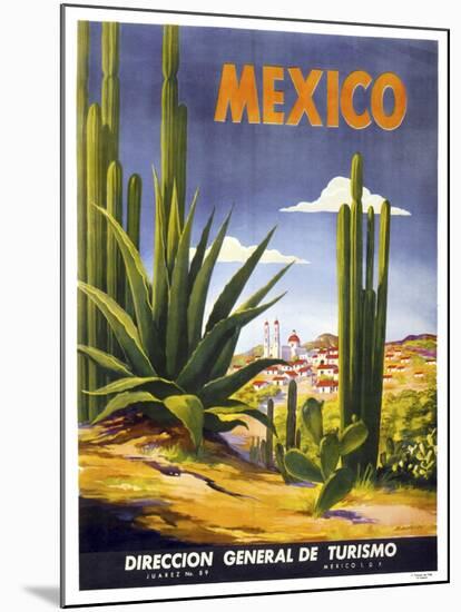 Mexico Cactus-null-Mounted Giclee Print