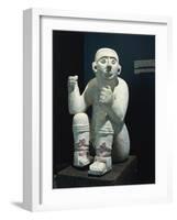 Mexico, Chichen Itza, Standard-Bearing Statue Used as Support for Altar-null-Framed Giclee Print