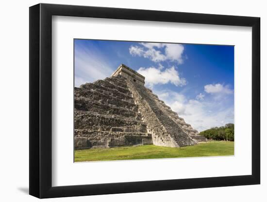 Mexico, Chichen Itza. the East Side of the Main Pyramid-David Slater-Framed Photographic Print