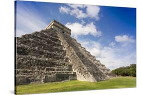 Mexico, Chichen Itza. the East Side of the Main Pyramid-David Slater-Stretched Canvas