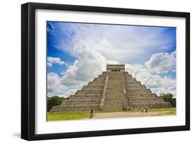 Mexico, Chichen Itza. the North Side and Main Stairway of the Main Pyramid-David Slater-Framed Photographic Print