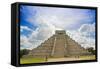 Mexico, Chichen Itza. the North Side and Main Stairway of the Main Pyramid-David Slater-Framed Stretched Canvas