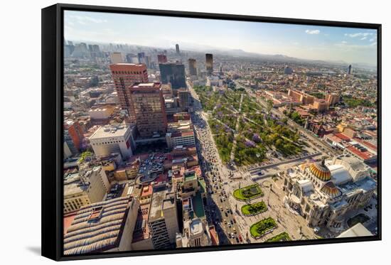 Mexico City Aerial View-jkraft5-Framed Stretched Canvas