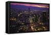 Mexico City at Twilight-Danny Lehman-Framed Stretched Canvas