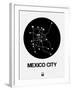Mexico City Black Subway Map-NaxArt-Framed Art Print