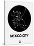 Mexico City Black Subway Map-NaxArt-Stretched Canvas