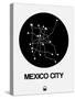 Mexico City Black Subway Map-NaxArt-Stretched Canvas