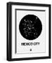 Mexico City Black Subway Map-NaxArt-Framed Art Print