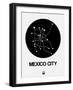 Mexico City Black Subway Map-NaxArt-Framed Art Print