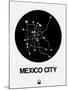 Mexico City Black Subway Map-NaxArt-Mounted Art Print