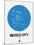 Mexico City Blue Subway Map-NaxArt-Mounted Art Print