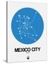 Mexico City Blue Subway Map-NaxArt-Stretched Canvas