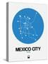 Mexico City Blue Subway Map-NaxArt-Stretched Canvas