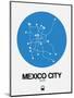 Mexico City Blue Subway Map-NaxArt-Mounted Art Print