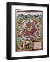 Mexico City in the Early 16th Century-Hernando Cortes-Framed Giclee Print