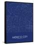 Mexico City, Mexico Blue Map-null-Framed Stretched Canvas