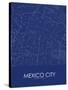 Mexico City, Mexico Blue Map-null-Stretched Canvas