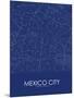 Mexico City, Mexico Blue Map-null-Mounted Poster