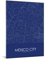 Mexico City, Mexico Blue Map-null-Mounted Poster