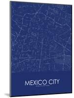 Mexico City, Mexico Blue Map-null-Mounted Poster