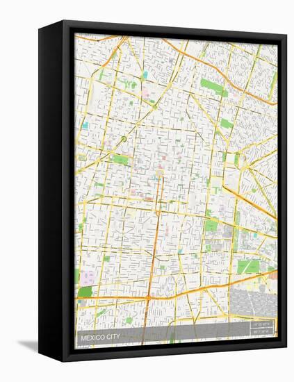 Mexico City, Mexico Map-null-Framed Stretched Canvas