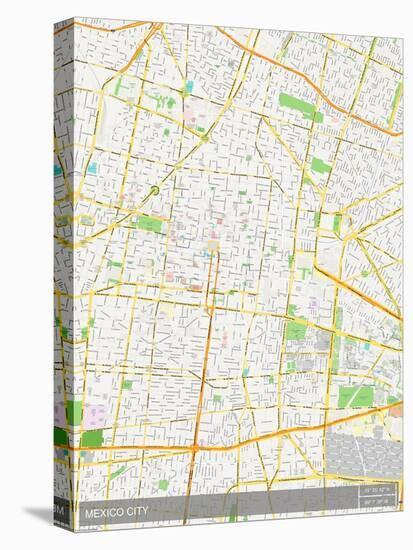 Mexico City, Mexico Map-null-Stretched Canvas