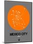 Mexico City Orange Subway Map-NaxArt-Mounted Art Print