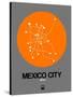 Mexico City Orange Subway Map-NaxArt-Stretched Canvas